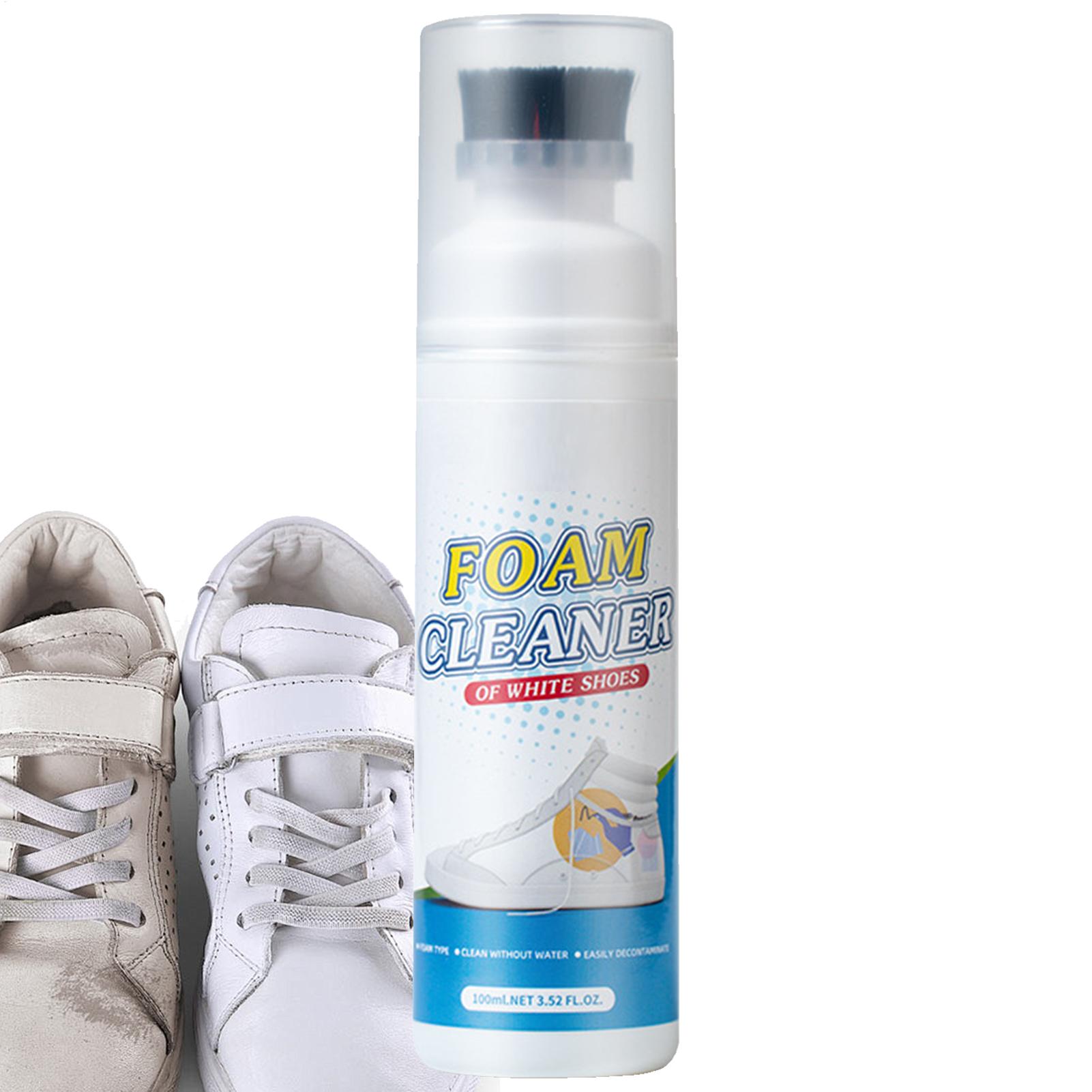 Sneaker Cleaning Kit - 100ml スニーカークリーナー フォームクリーナー 白い靴、ブーツ、キャンバスの汚れ落としスプレー 汚れ、油汚れ、黄ばみを除去