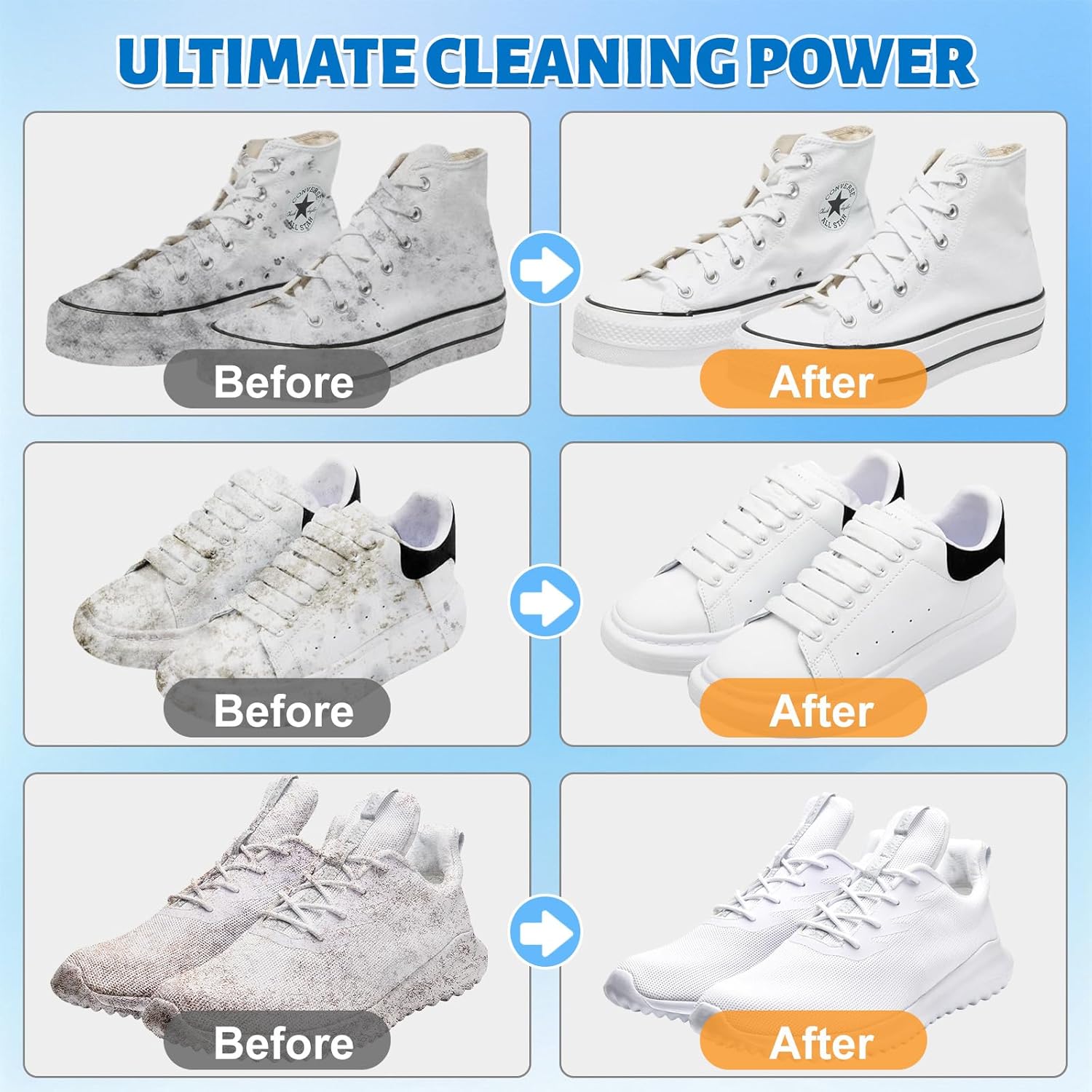 靴用クリーナーフォーム（汚れ落とし）、白い靴用ブラシ付きスニ - Sneaker Cleaning Kit のレビューと価格