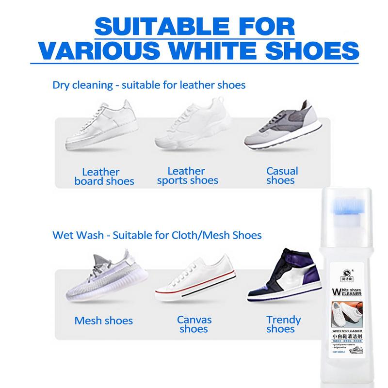 ポータブルで白い靴クリーナー,家庭用掃除キット,100ml, - Sneaker Cleaning Kit のレビューと価格